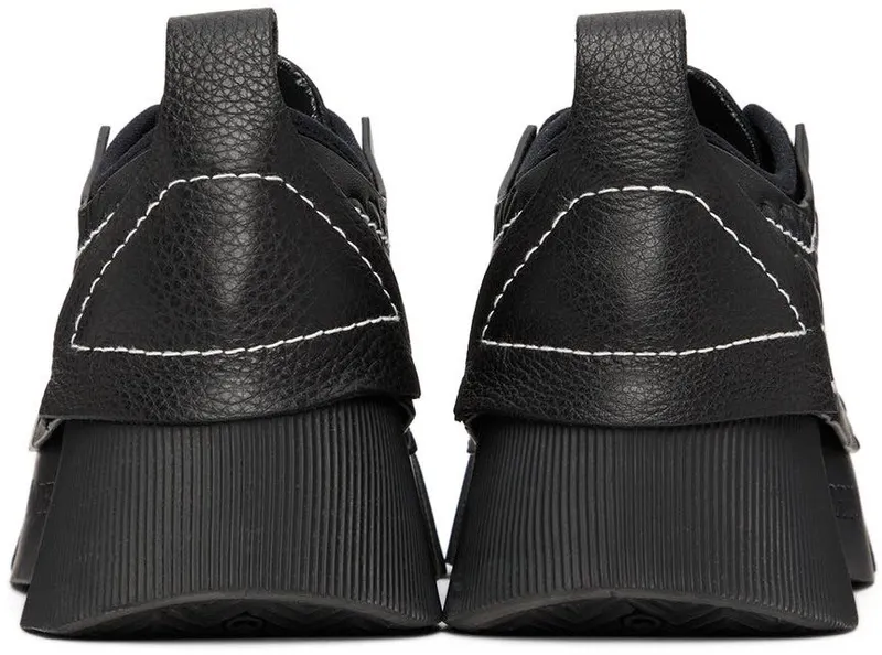 JW Anderson Black Chunky Low-Top Sneakers (ANW38000A 15028)
