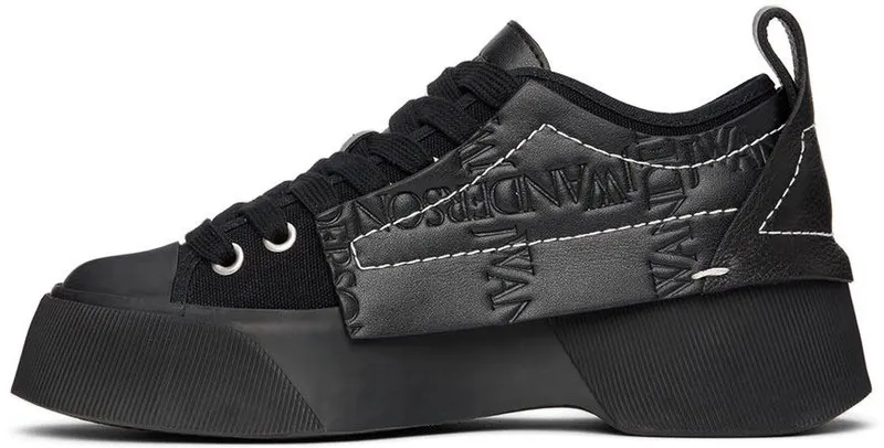 JW Anderson Black Chunky Low-Top Sneakers (ANW38000A 15028)
