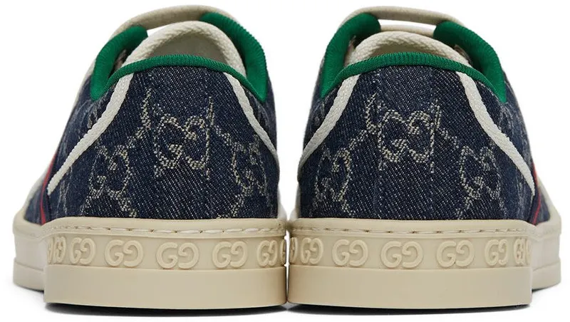 Gucci Kids Indigo ‘Gucci Tennis 1977’ Sneakers (647075 22V10)