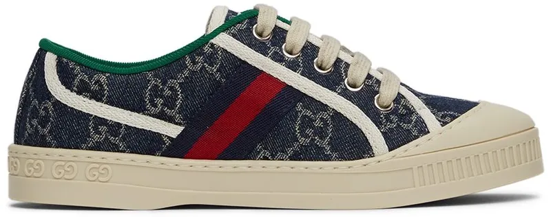 Gucci Kids Indigo ‘Gucci Tennis 1977’ Sneakers (647075 22V10)