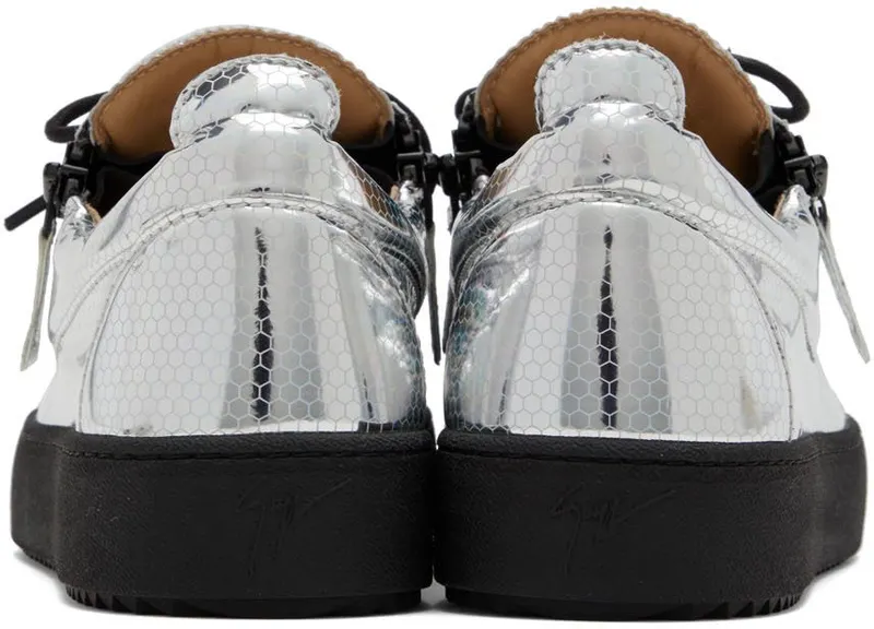 Giuseppe Zanotti Silver Graphic Sneakers (RU20005-92901)