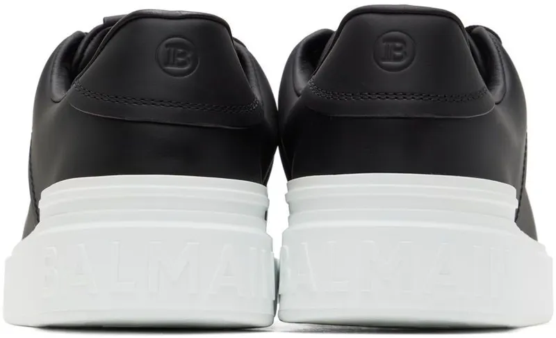 Balmain White B-Court Low-Top Sneakers (YM1VI288LVTR)