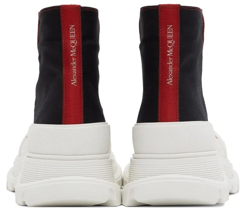 Alexander McQueen Black Tread Slick High Sneakers (711105W4TGD)