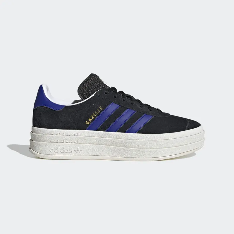 adidas Gazelle Bold Core Black / Lucid Blue / Gold Metallic (HQ4408)