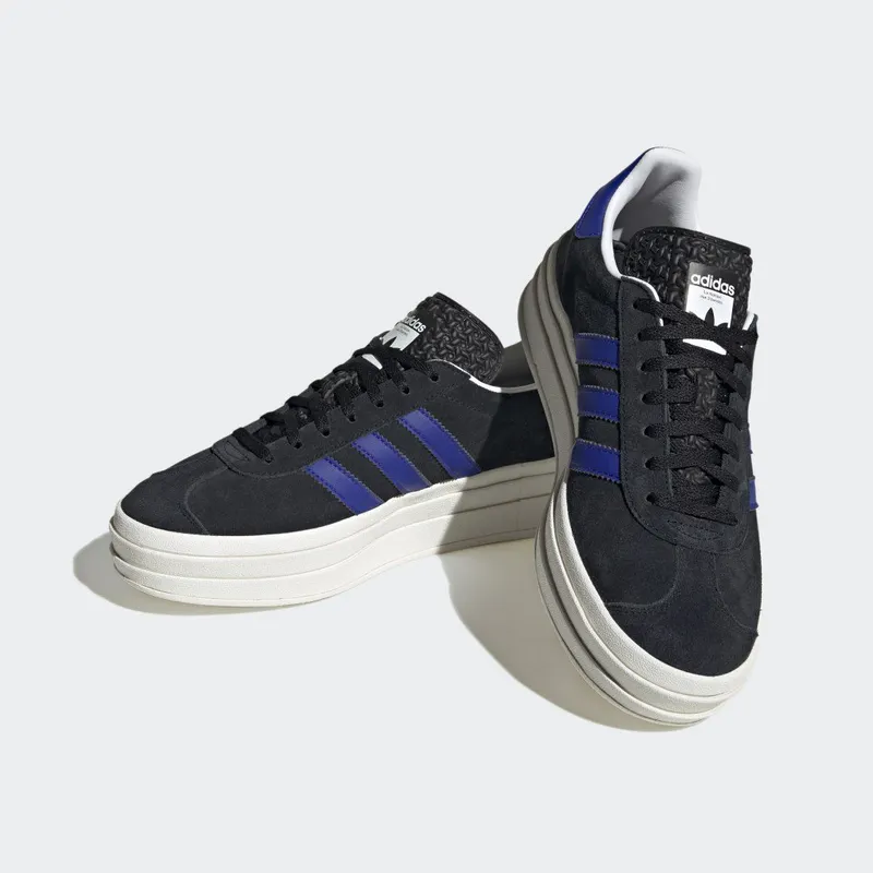 adidas Gazelle Bold Core Black / Lucid Blue / Gold Metallic (HQ4408)
