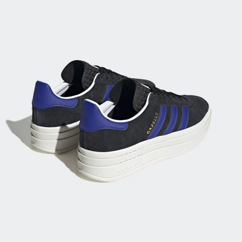 adidas Gazelle Bold Core Black / Lucid Blue / Gold Metallic (HQ4408)
