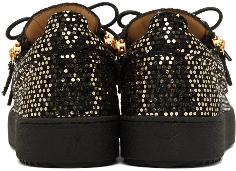 Giuseppe Zanotti Black & Gold Frankie Sneakers (RU20009-92930)
