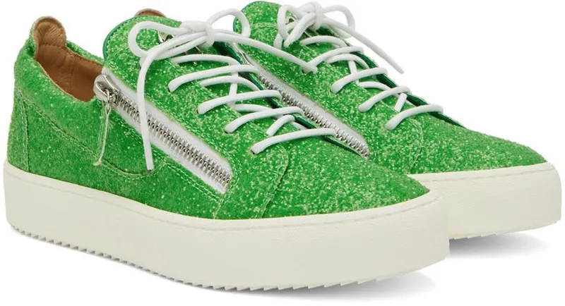 Giuseppe Zanotti Green Glitter Frankie Sneakers (RU20013-92947)