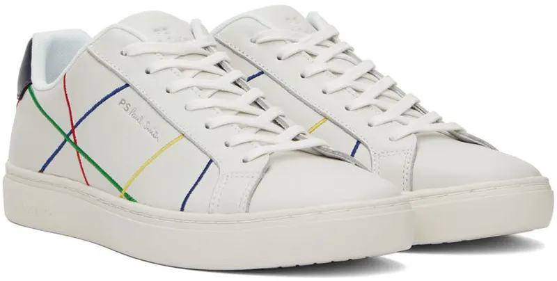 PS by Paul Smith White Abstract Rex Sneakers (M2S-REX35-FLEA)