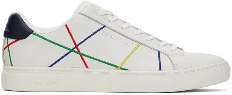 PS by Paul Smith White Abstract Rex Sneakers (M2S-REX35-FLEA)