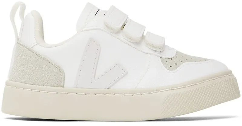 VEJA Baby White V-10 Velcro Sneakers (CV0702722)