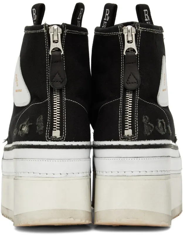 R13 Black Courtney Platform Sneakers (R13S0071-001)