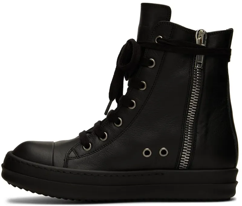 Rick Owens Black Strobe Sneakers (RP02B6890 LPO)