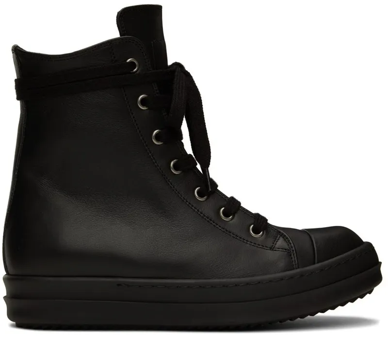 Rick Owens Black Strobe Sneakers (RP02B6890 LPO)