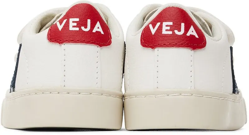 VEJA Baby White & Navy Leather Esplar Sneakers (SV0501233)