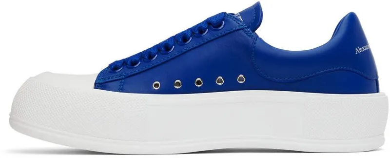 Alexander McQueen Blue Deck Plimsoll Sneakers (705201WHRU0)