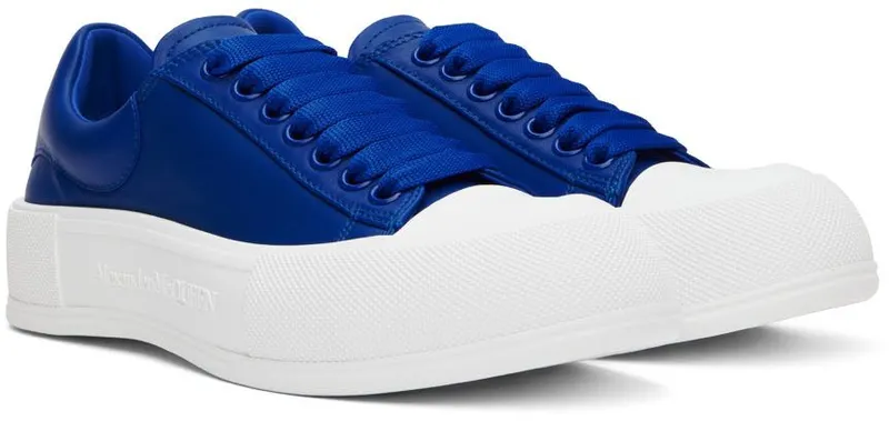 Alexander McQueen Blue Deck Plimsoll Sneakers (705201WHRU0)