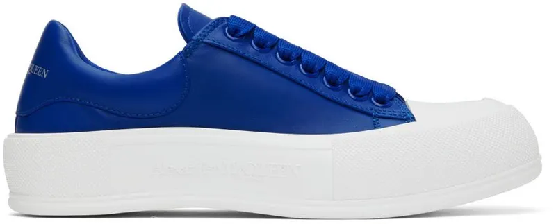 Alexander McQueen Blue Deck Plimsoll Sneakers (705201WHRU0)