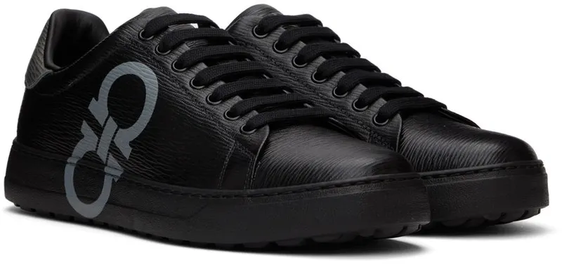 Salvatore Ferragamo Black Gancini Sneakers (753088 020489012)