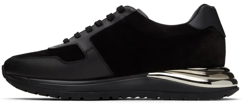 Salvatore Ferragamo Black Rainbow Gancini Sneakers (717045 02B225019)