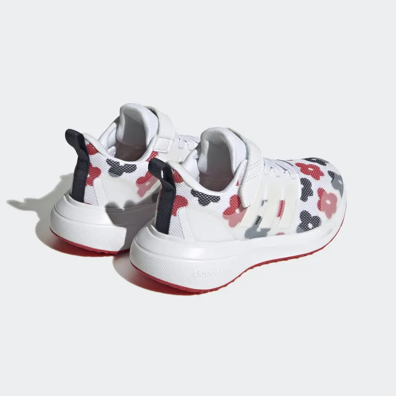 adidas Fortarun 2.0 Cloudfoam Sport Running met Elastische Veters en Klittenband Cloud White / Zero Metalic / Better Scarlet (GZ9754)
