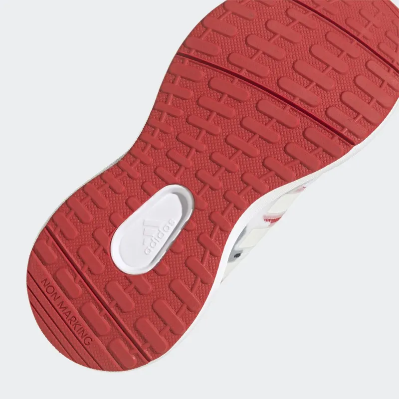 adidas Fortarun 2.0 Cloudfoam Sport Running met Elastische Veters en Klittenband Cloud White / Zero Metalic / Better Scarlet (GZ9754)