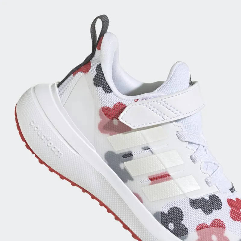 adidas Fortarun 2.0 Cloudfoam Sport Running met Elastische Veters en Klittenband Cloud White / Zero Metalic / Better Scarlet (GZ9754)