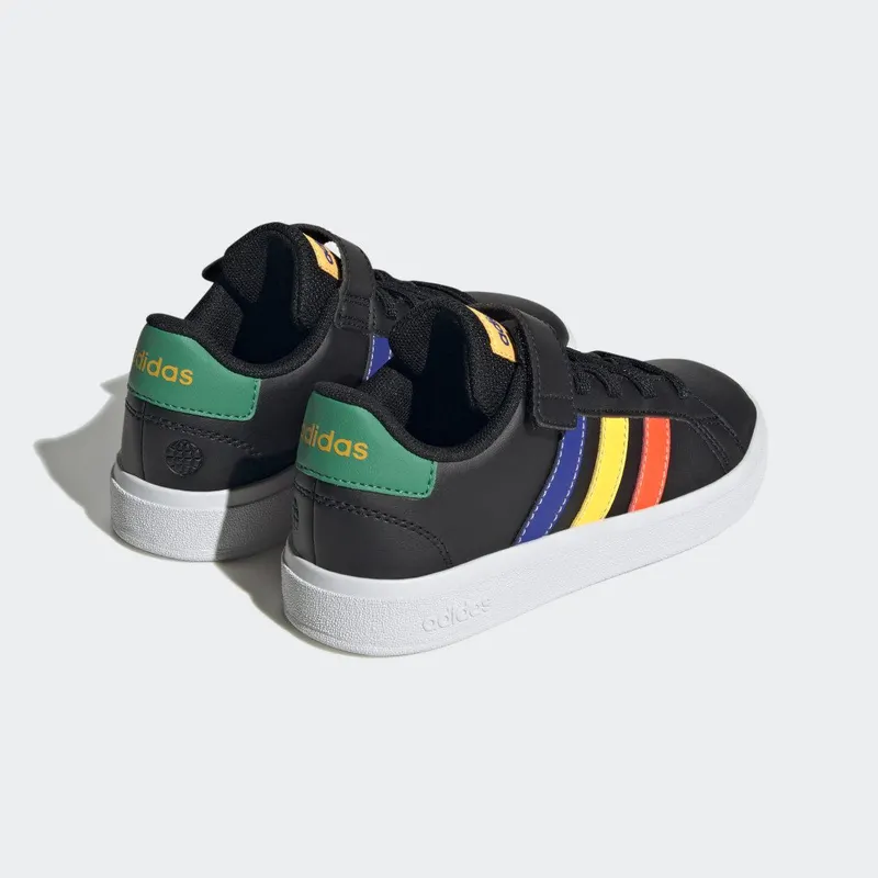 adidas Grand Court Lifestyle Court Elastic Lace and Top Strap Core Black / Lucid Blue / Court Green (HP8914)