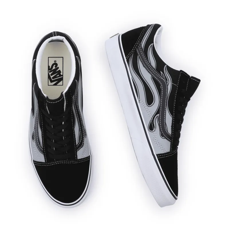VANS Reflective Flame Old Skool Zwart (VN0005UFBMA)