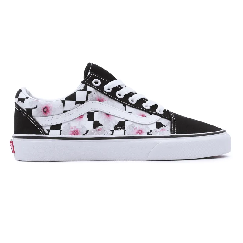 VANS Hibiscus Check Old Skool Zwart (VN0007NTBM8)