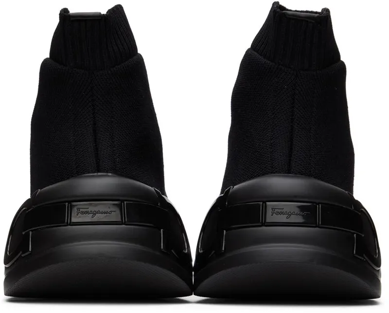 Salvatore Ferragamo Black Sock Sneakers (737231 02C647001)