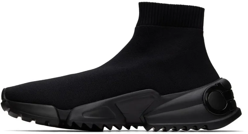 Salvatore Ferragamo Black Sock Sneakers (737231 02C647001)