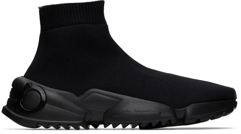 Salvatore Ferragamo Black Sock Sneakers (737231 02C647001)