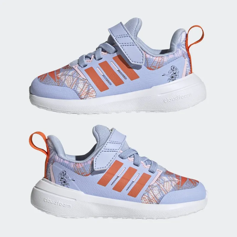 adidas adidas x Disney FortaRun 2.0 Moana Cloudfoam Sport Running met Elastische Veters en Klittenband Blue Dawn / Semi Impact Orange / Clear Pink (HP8998)