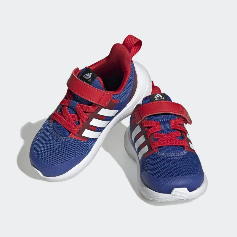 adidas adidas x Marvel FortaRun 2.0 Spider-Man Cloudfoam Sport Running met Elastische Veters en Klittenband Royal Blue / Cloud White / Better Scarlet (HP9000)