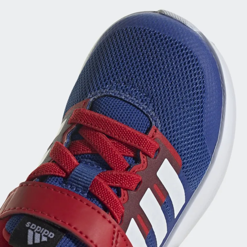 adidas adidas x Marvel FortaRun 2.0 Spider-Man Cloudfoam Sport Running met Elastische Veters en Klittenband Royal Blue / Cloud White / Better Scarlet (HP9000)