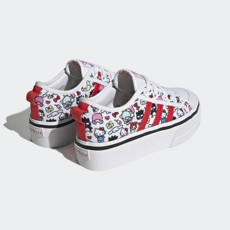 adidas Nizza Platform Cloud White / Core Black / Vivid Red (HQ6888)