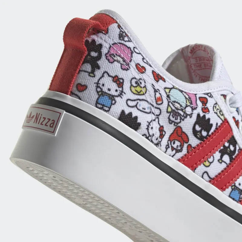 adidas Nizza Platform Cloud White / Core Black / Vivid Red (HQ6888)