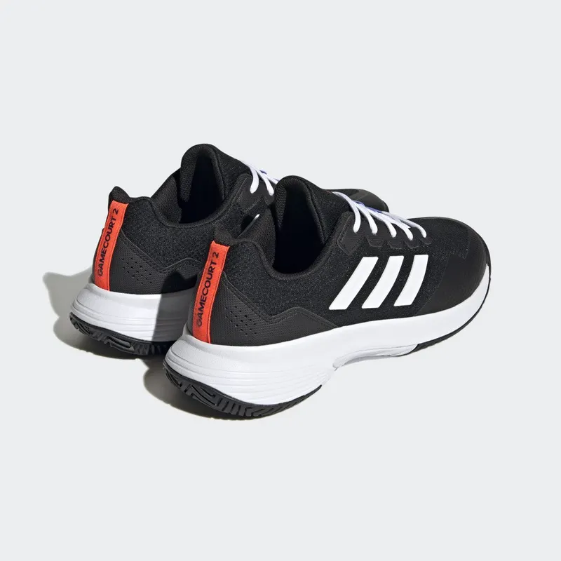 adidas Gamecourt 2.0 Tennisschoenen Core Black / Cloud White / Solar Red (HQ8478)