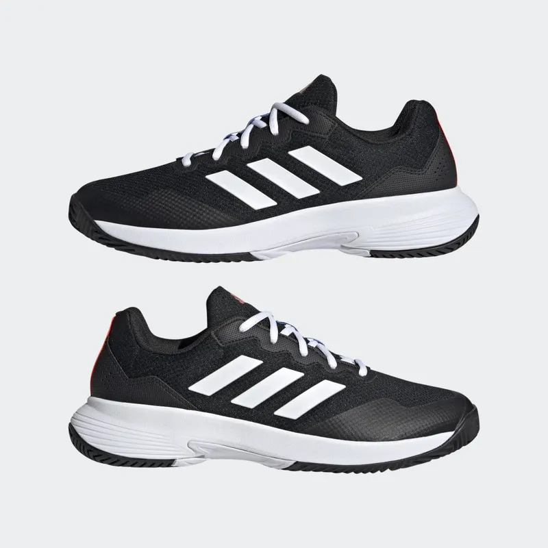 adidas Gamecourt 2.0 Tennisschoenen Core Black / Cloud White / Solar Red (HQ8478)