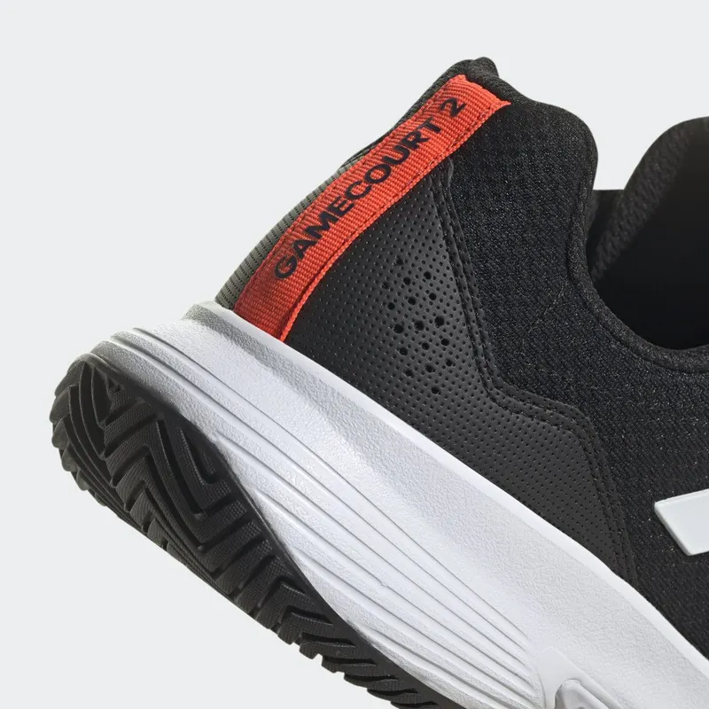 adidas Gamecourt 2.0 Tennisschoenen Core Black / Cloud White / Solar Red (HQ8478)