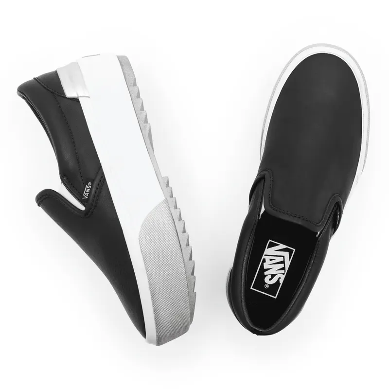 VANS Shiny Classic Slip-on Stacked Zwart (VN0A4TZV9IW)