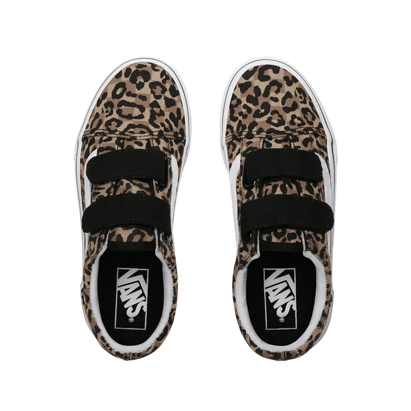 VANS Animal Checkerboard Old Skool V Kinderschoenen Bruin (VN0A4UI1WKA)
