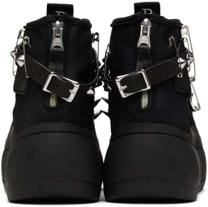 R13 Black Studded Kurt High-Top Sneakers (R13MS5029-S001C)