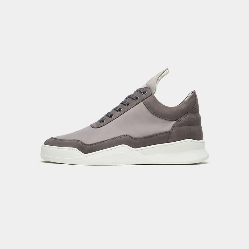 Filling Pieces Low Top Ghost Nubuck Stone Grey