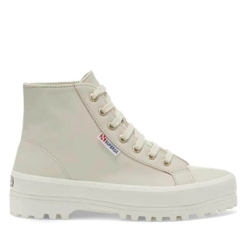 Superga 2341 Alpina Nappa Beige Lt Eggshell F Avorio (S31501)