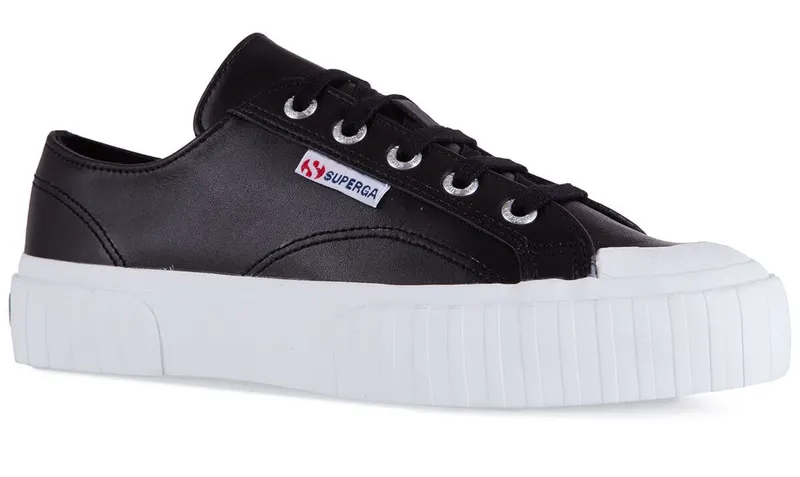 Superga 2630 Stripe Nappa Black (S28773)