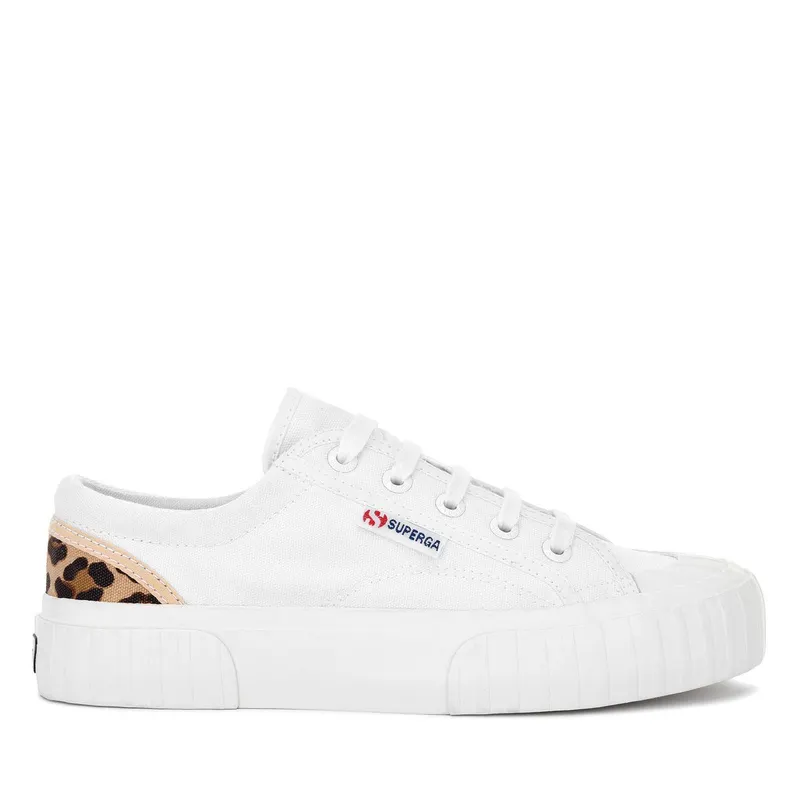 Superga 2630 Stripe Padded Leopard White Leopard (S30981)
