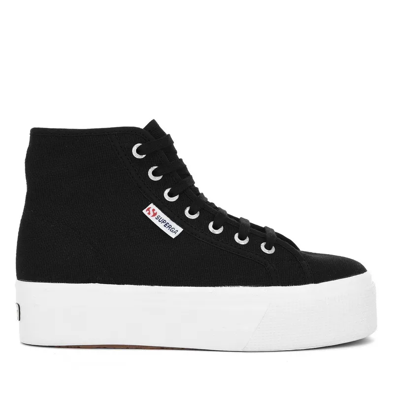 Superga 2705 High Top Black Fwhite (S28880)