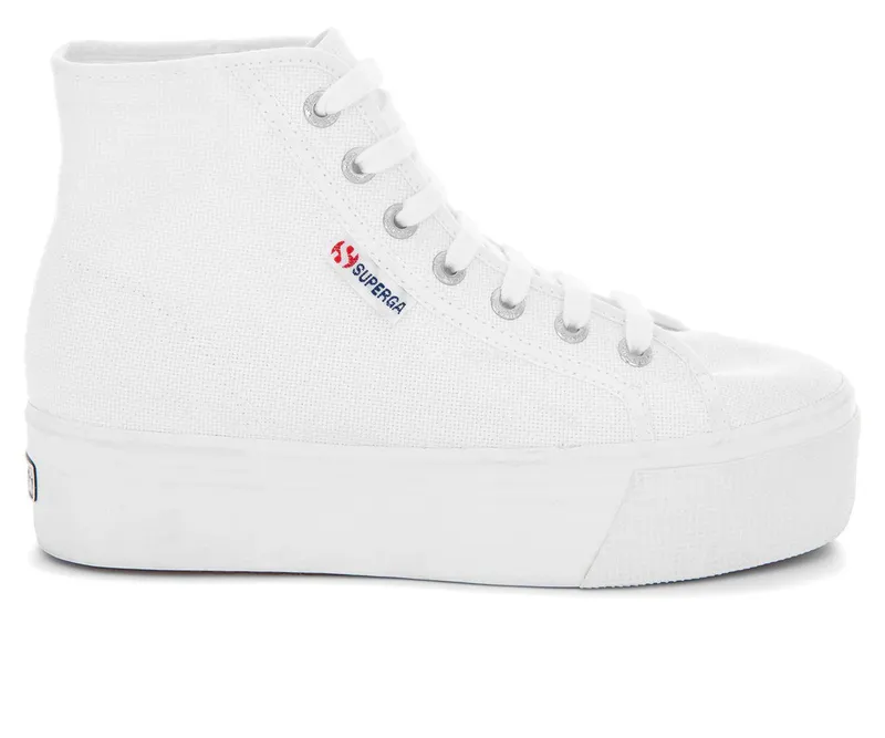 Superga 2705 High Top New Code For 901 White (S29856)